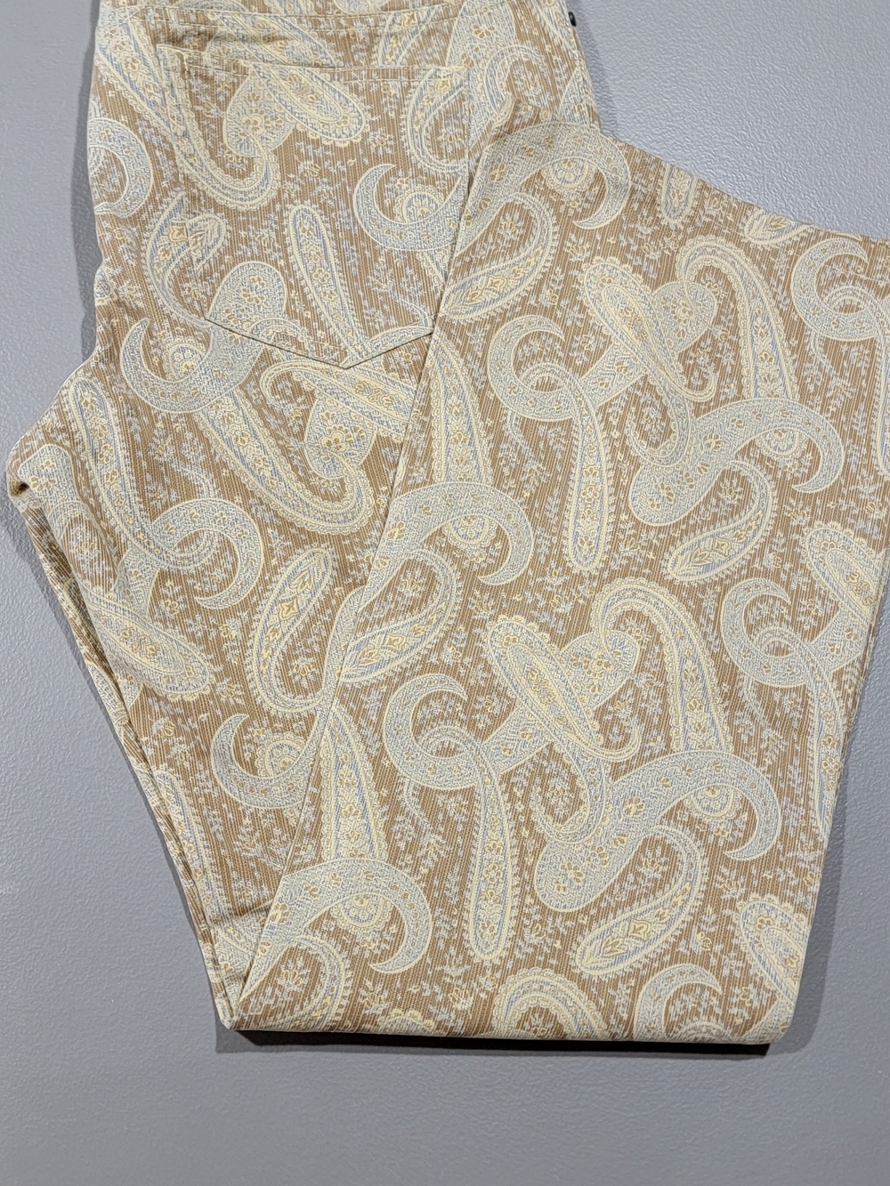 Tommy Hilfiger Tan & Cream Paisley Chinos